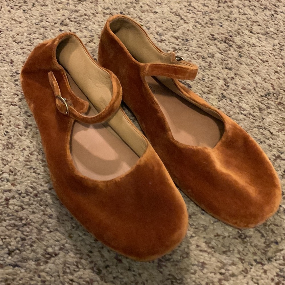 Doen brown velvet Mary janes 36 - Picture 3 of 9